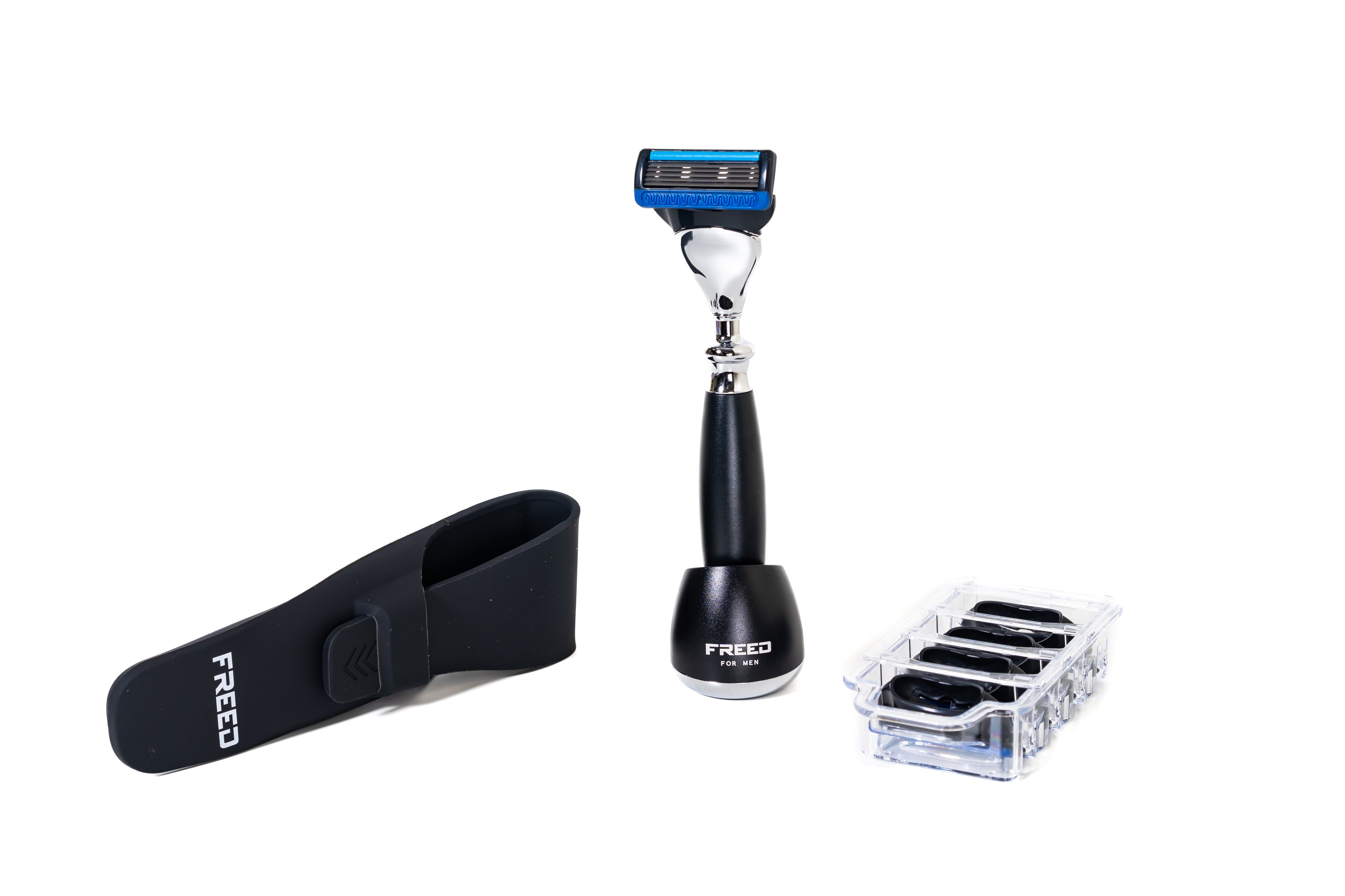 FREED Five-Blade Safety Razor Four Pieces Travel Set - black