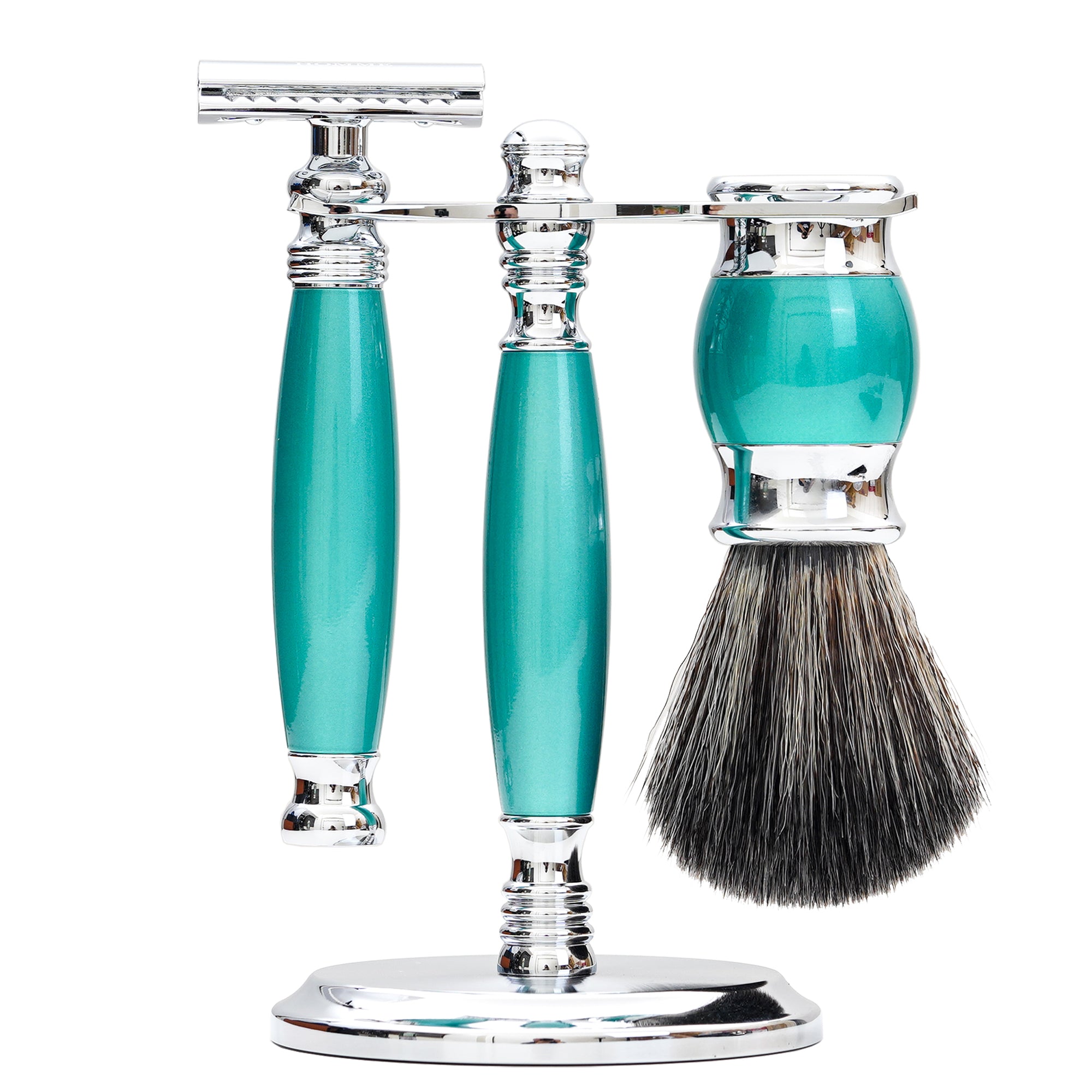 FREED LUXURY FOUR-PIECE SHAVING SET FOR MEN - Green Lake