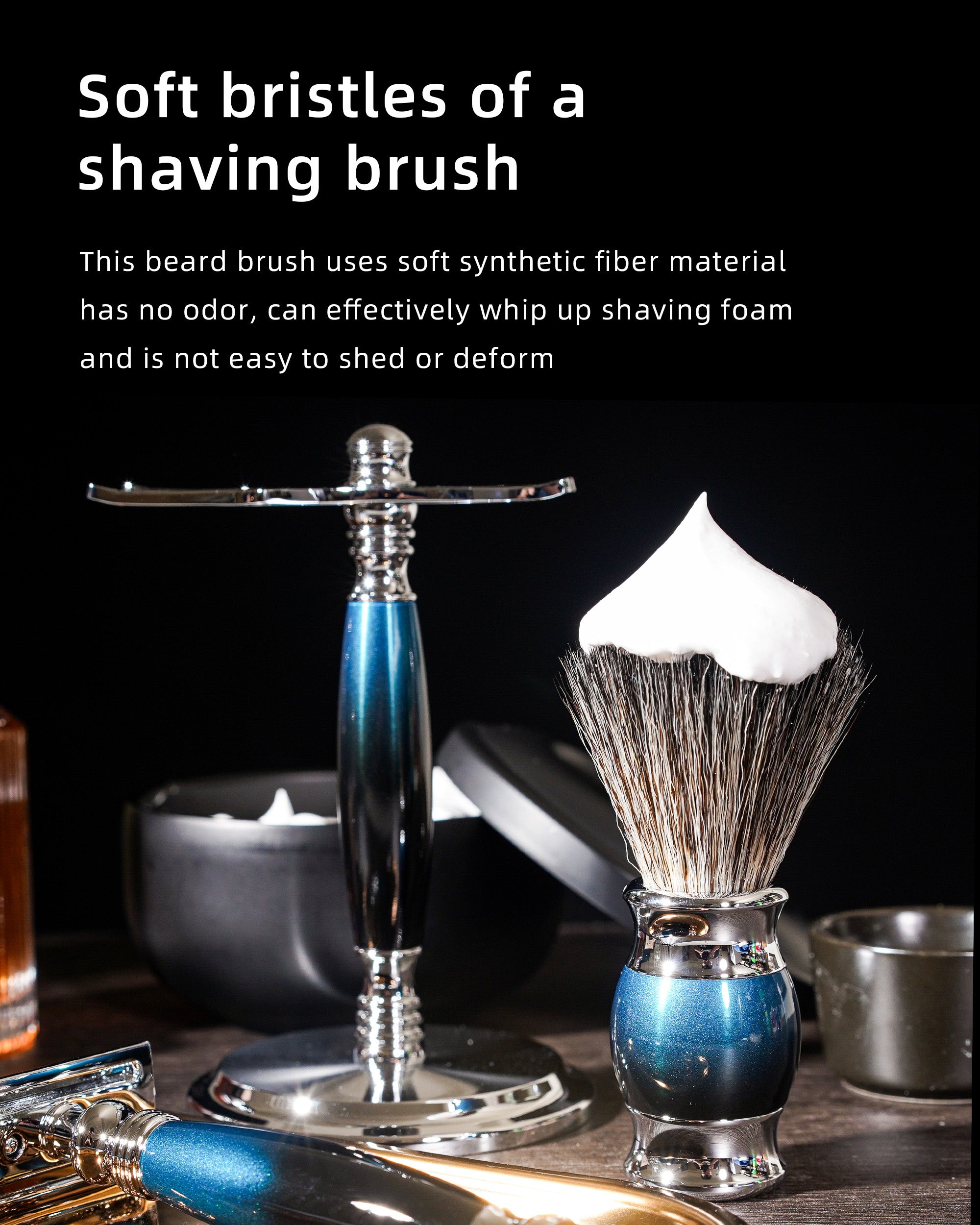 FREED LUXURY FOUR-PIECE SHAVING SET FOR MEN - Galaxy Blue