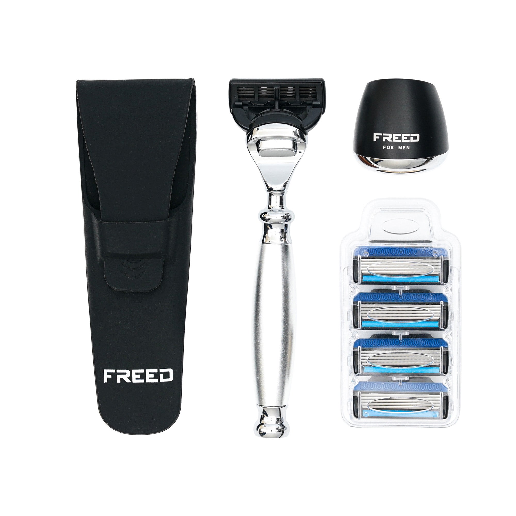 FREED FIVE-BLADE SAFETY RAZOR FOUR PIECES TRAVEL SET - ARTEMIS