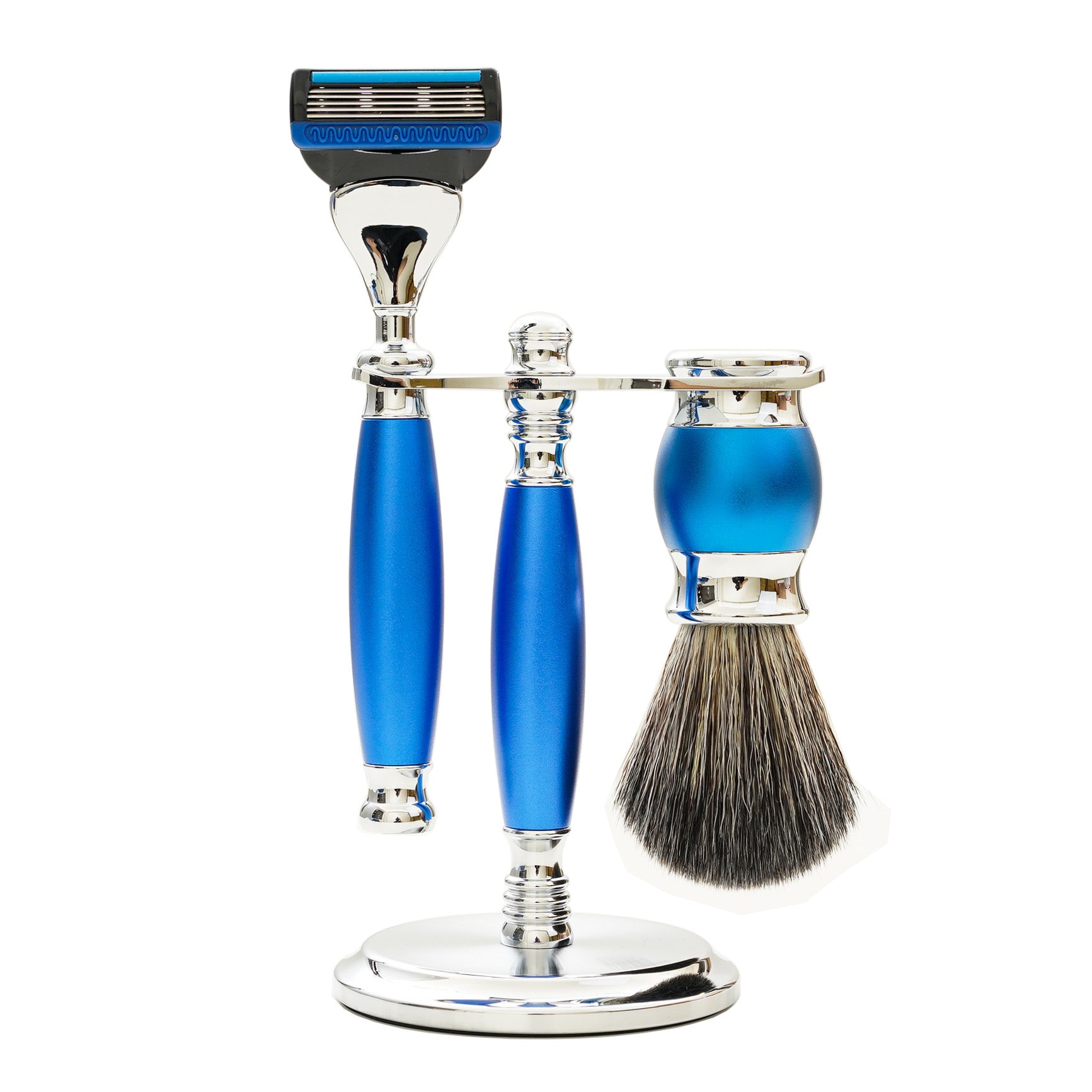 FREED 5-blade safety razor LUXURY  FOUR-PIECE SHAVING SET FOR MEN - Blue