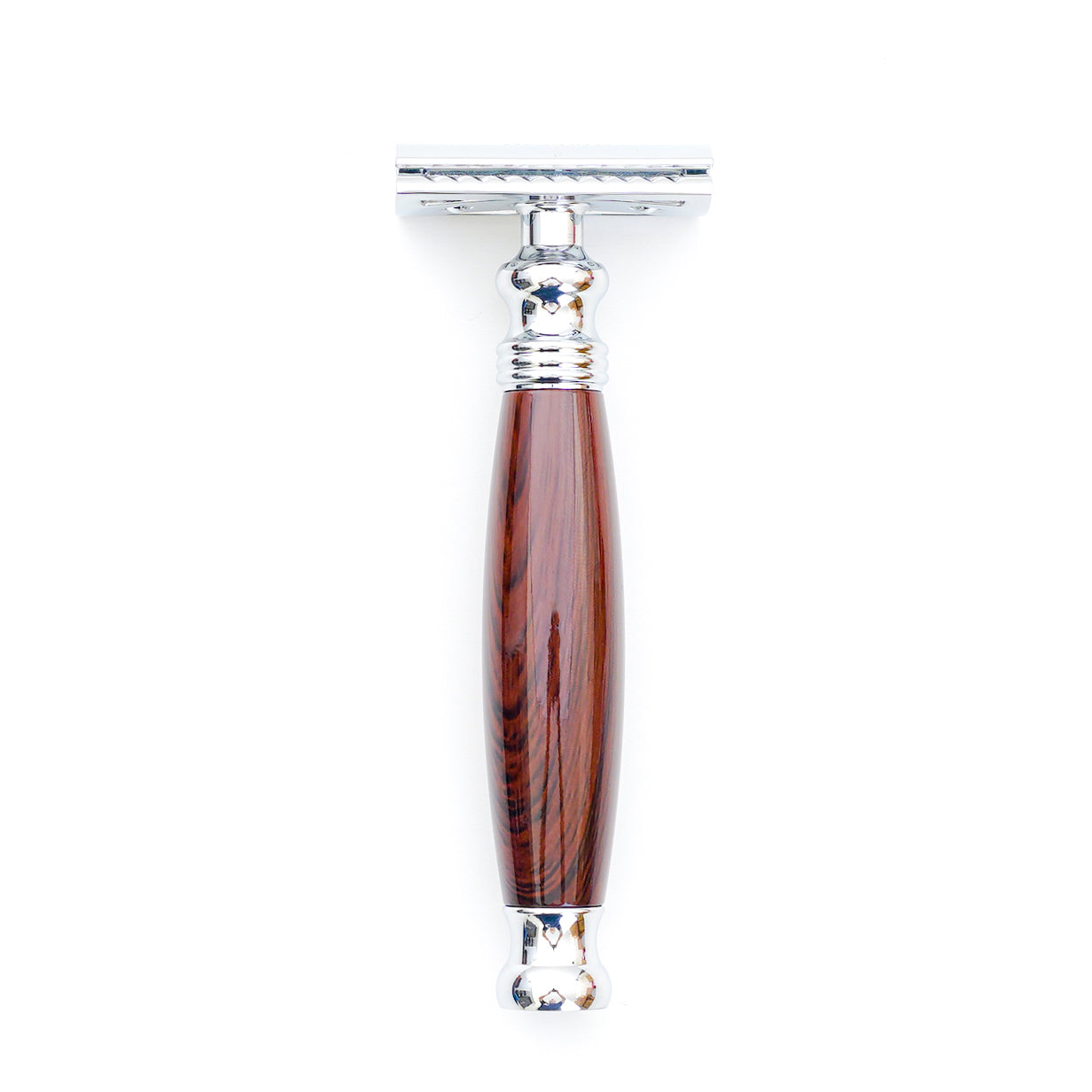 FREED Double Edge Safety Razor Single Handle with a Box of 10 Blade  - PurpleBrown