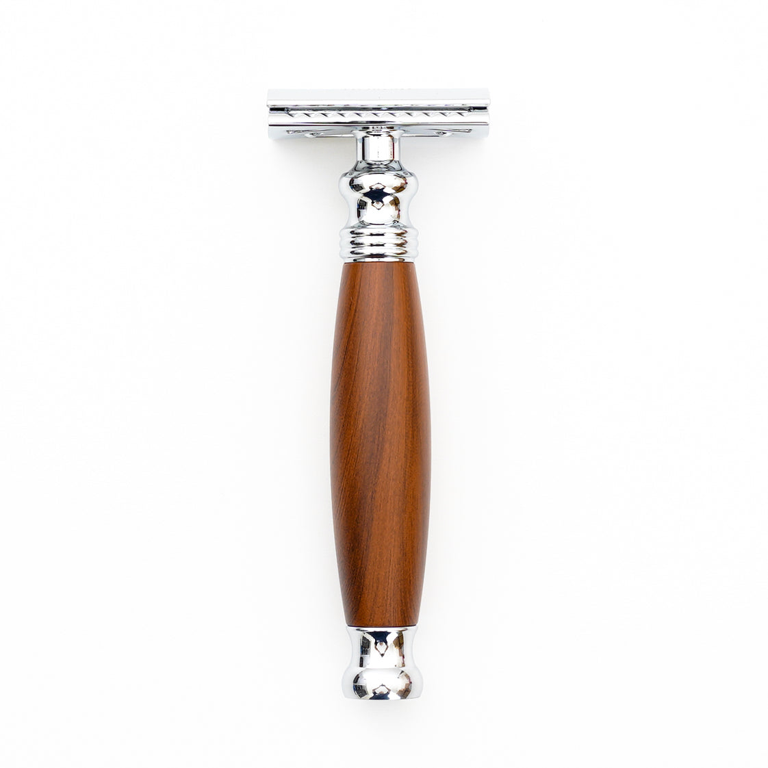 FREED DOUBLE EDGE SAFETY RAZOR SINGLE HANDLE WITH A BOX OF 10 BLADES- NUT BROWN