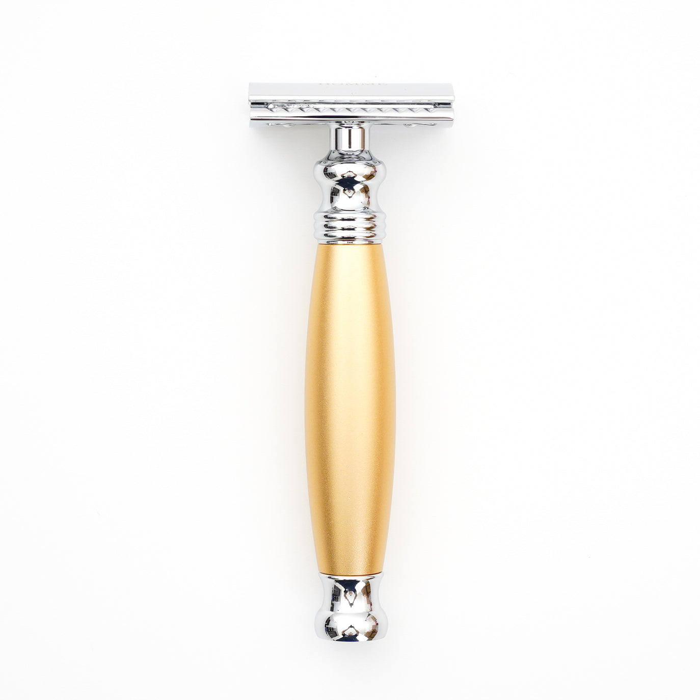 FREED Double Edge Safety Razor Single Handle with a Box of 10 Blade - GOLD