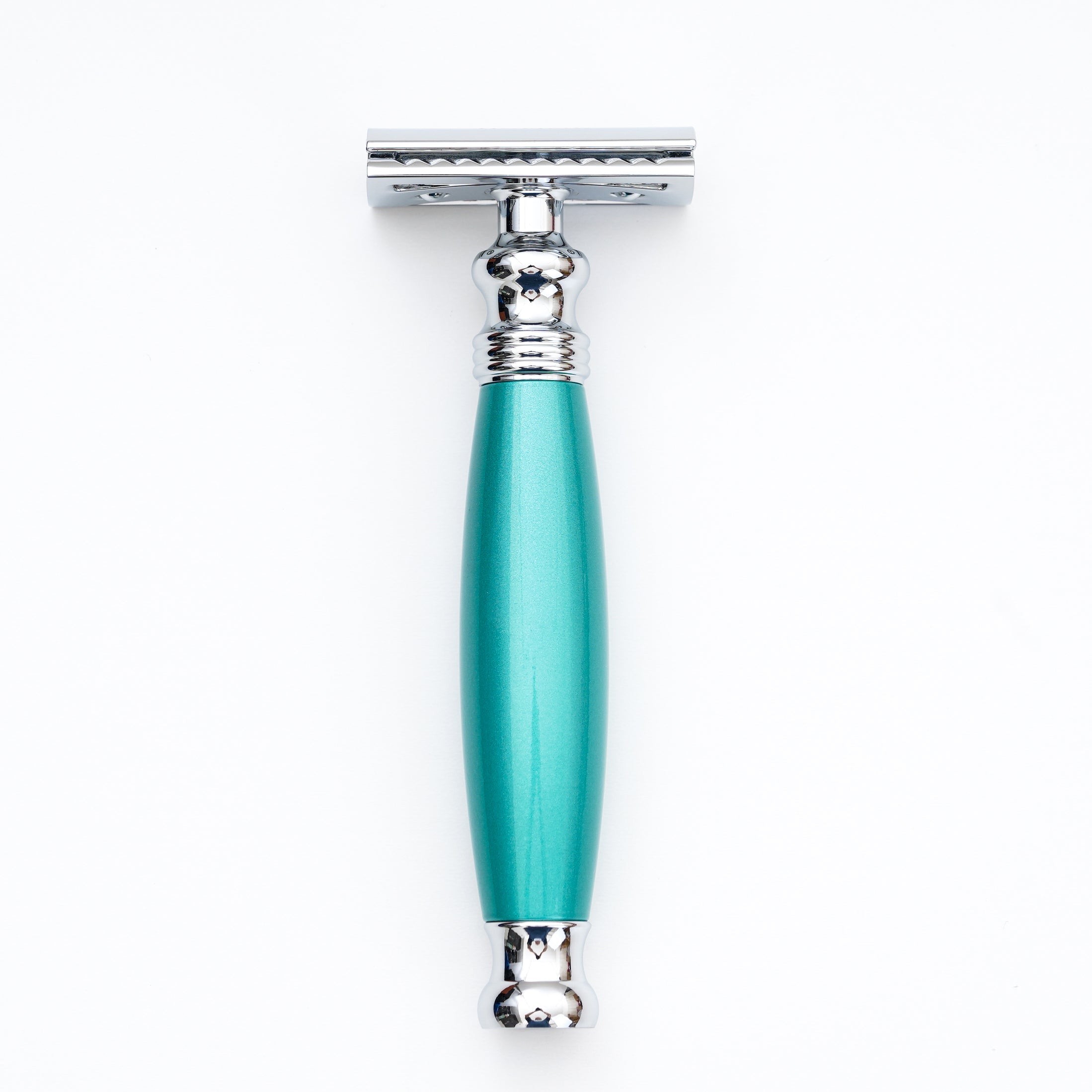 FREED DOUBLE EDGE SAFETY RAZOR SINGLE HANDLE WITH A BOX OF 10 BLADE - GREEN LAKE