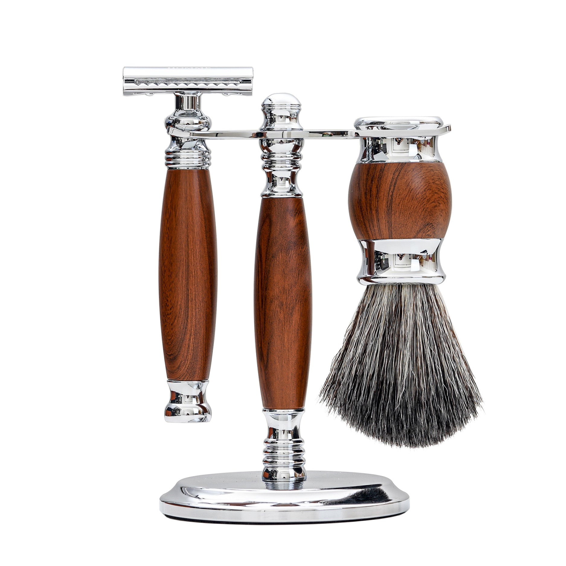 FREED Luxury Four-Piece Shaving Set for Men - NutBrown