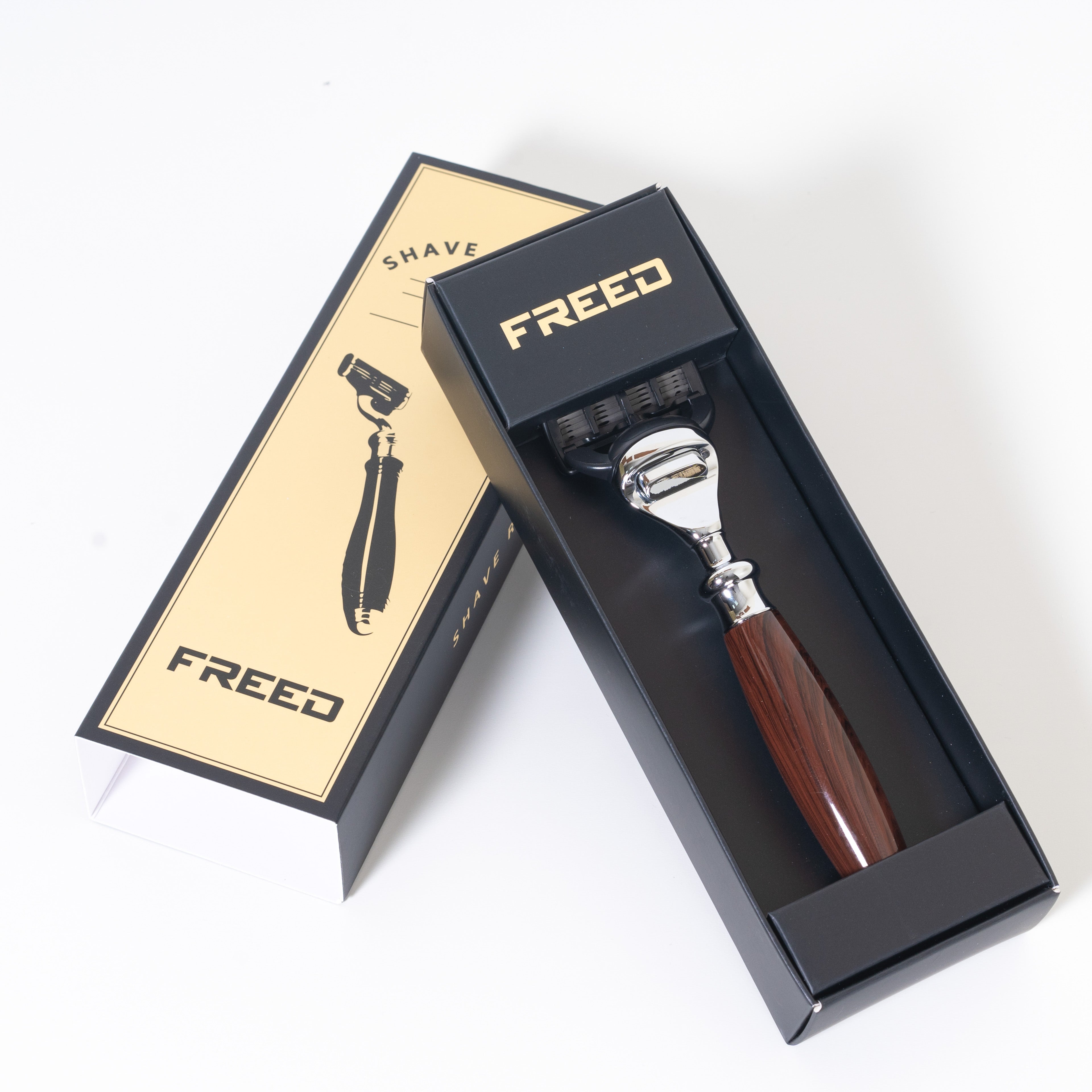 FREED 5-blade safety razor Single Handle with a Blade - purplebrown