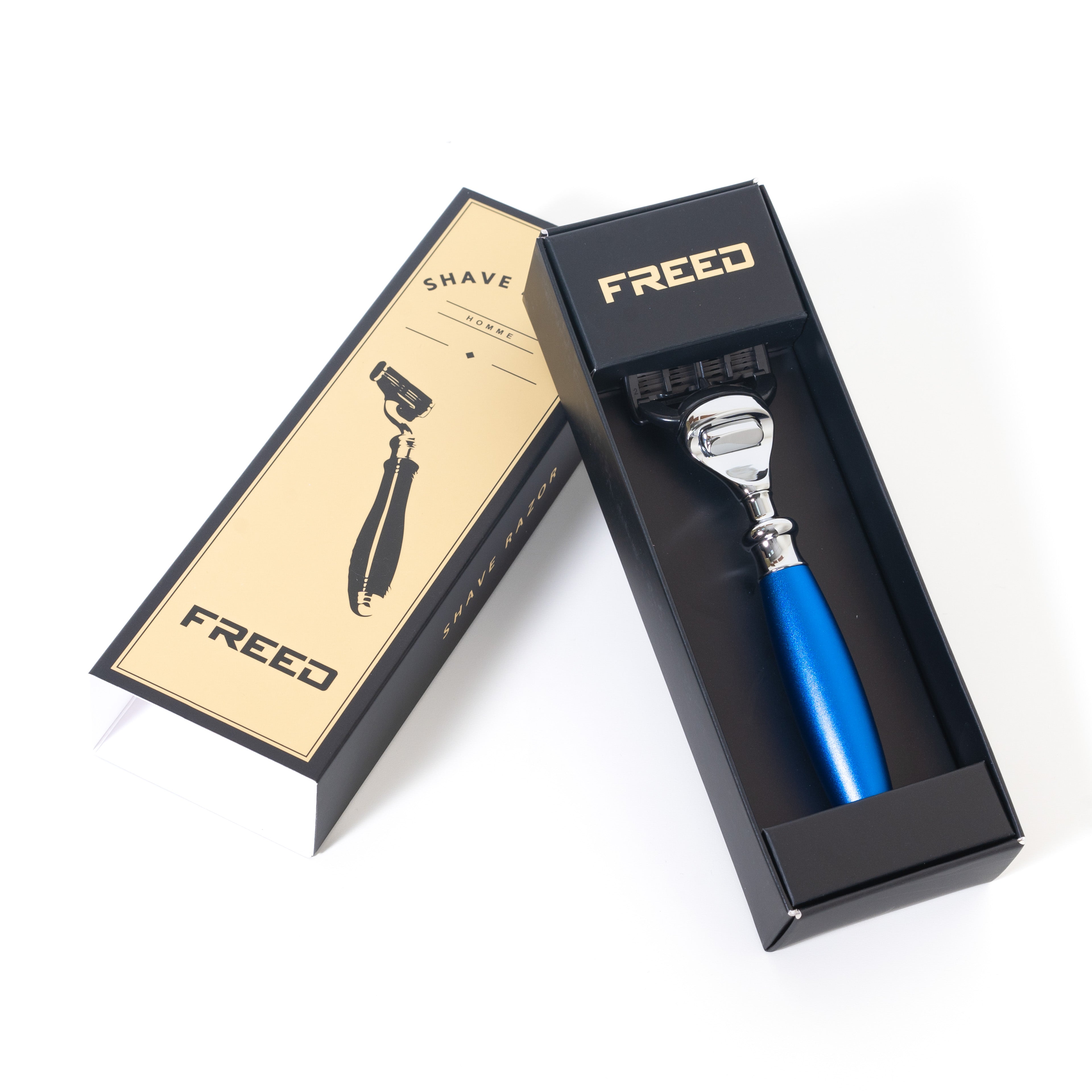 FREED 5-blade safety razor Single Handle with a Blade - blue