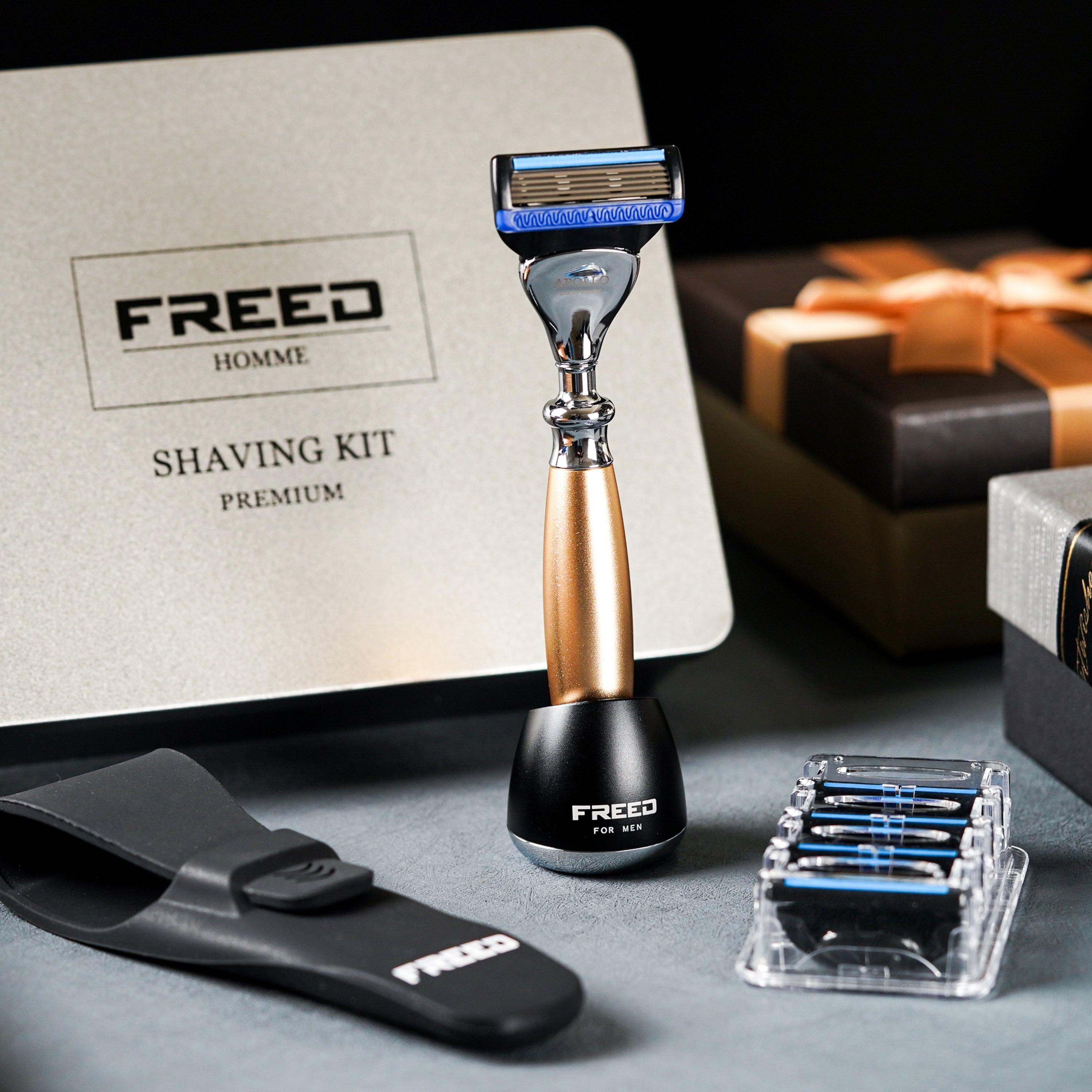 FREED Five-Blade Safety Razor Four Pieces Travel Set - Apollo