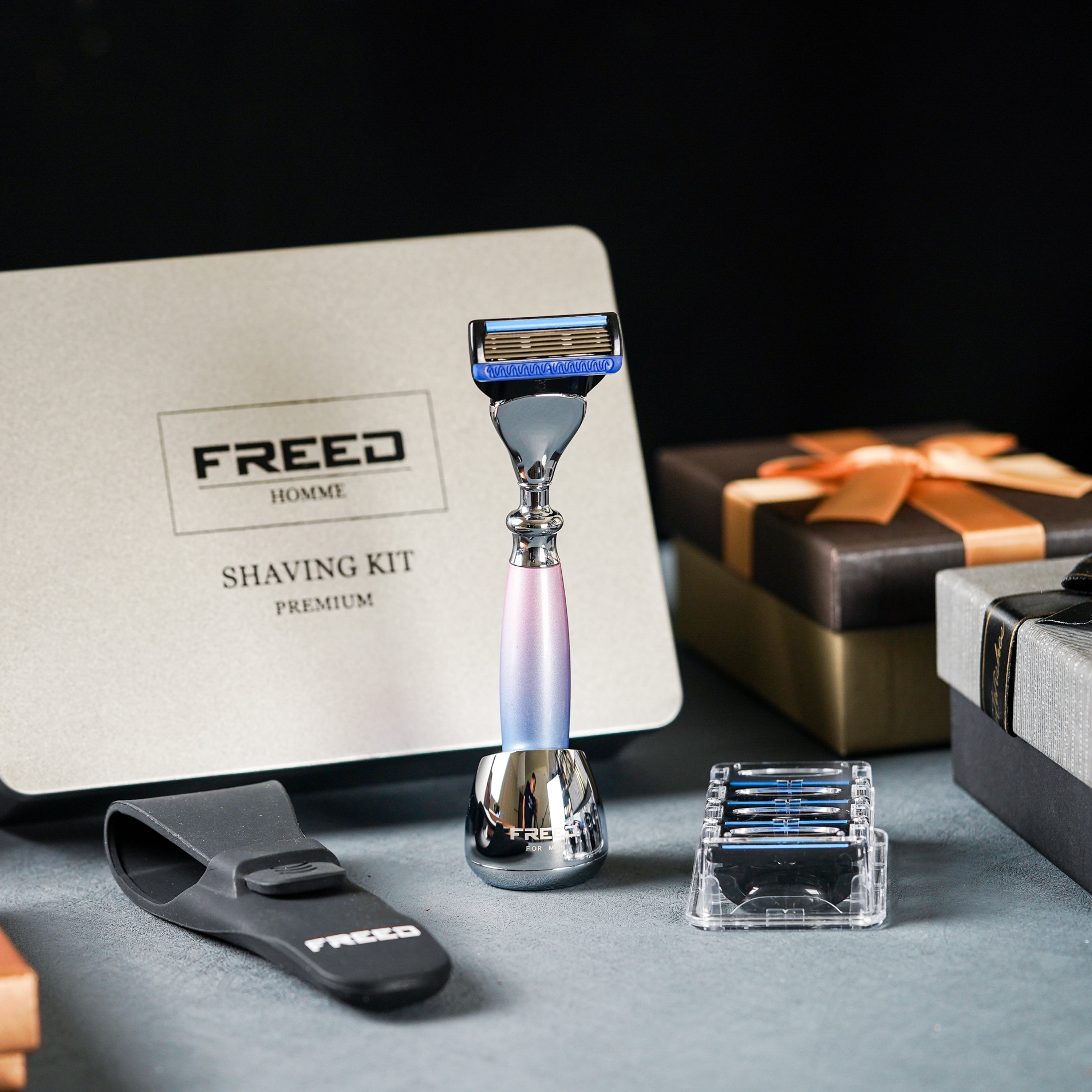 FREED FIVE-BLADE SAFETY RAZOR FOUR PIECES TRAVEL SET - Unicorn