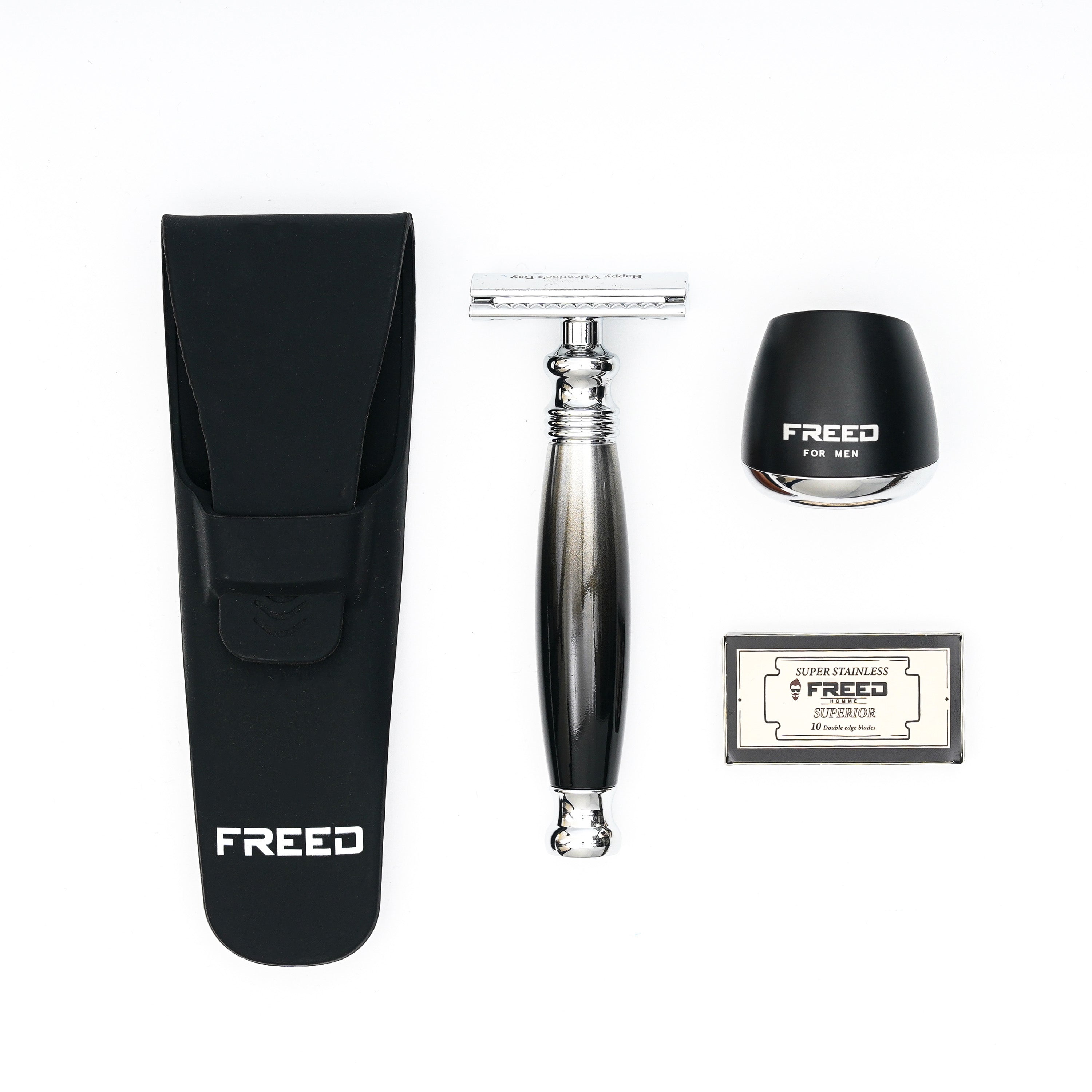 FREED TRAVEL FOUR-PIECE SAFETY RAZOR GIFT SET - HADES